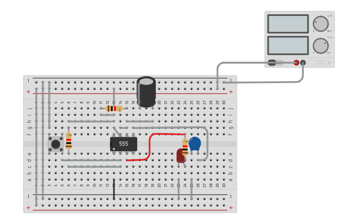 Circuit design Temporizador - Tinkercad