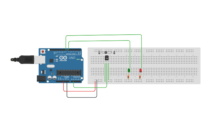 Sistema De Control De Temperatura Tinkercad