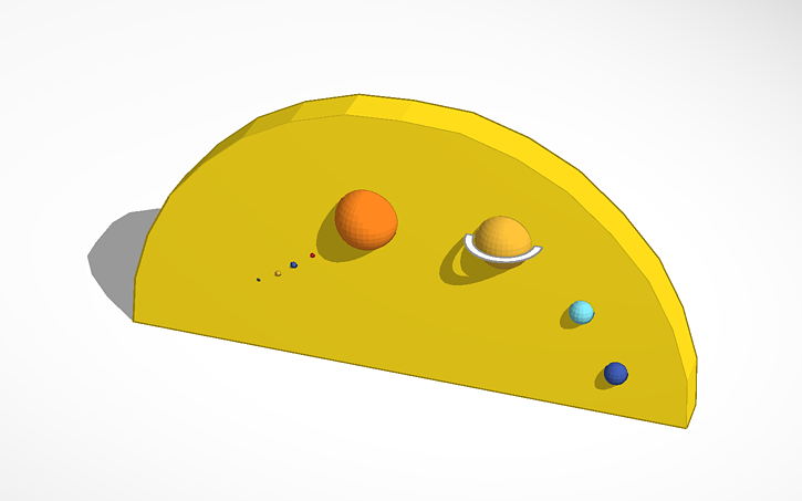 3d Design Système Solaire à Léchelle Tinkercad