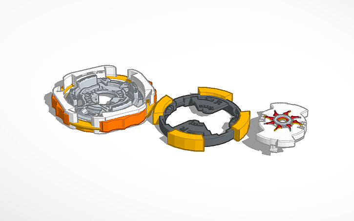 3D design Beyblade Burst Sparking Blaze Solar Layer+Chassis R | Tinkercad