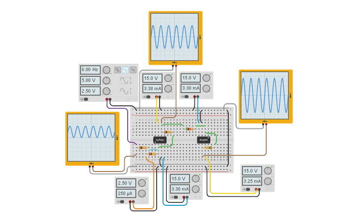 Circuit design Signal conditioning system - Tinkercad