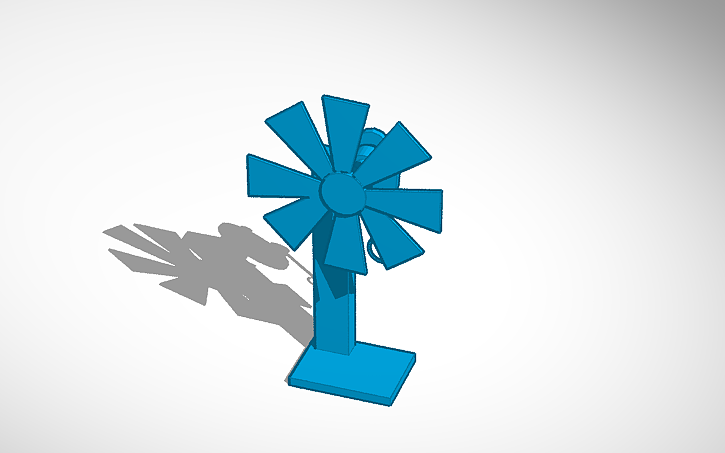 3D design hand powered fan cua huy - Tinkercad