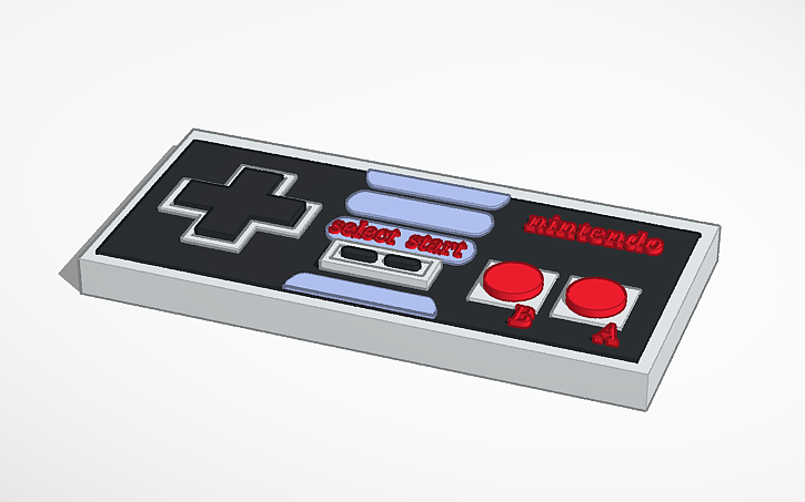 3D design nes controller - Tinkercad