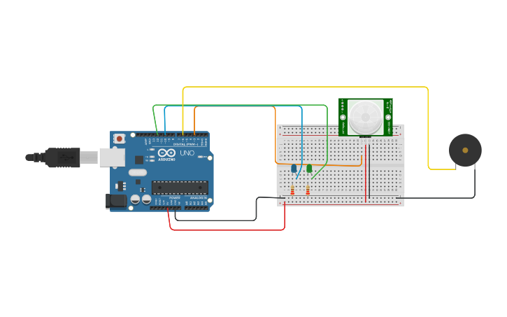 Circuit design sensor pir - Tinkercad