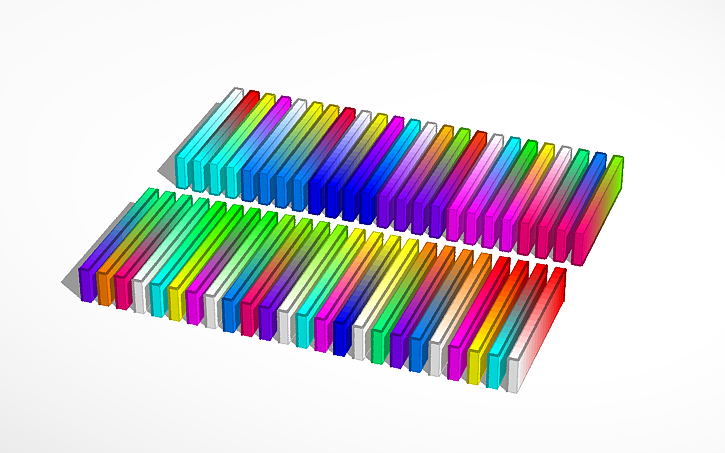 3D design Gradient Factory - 48 Color Sticks Contribution - Tinkercad
