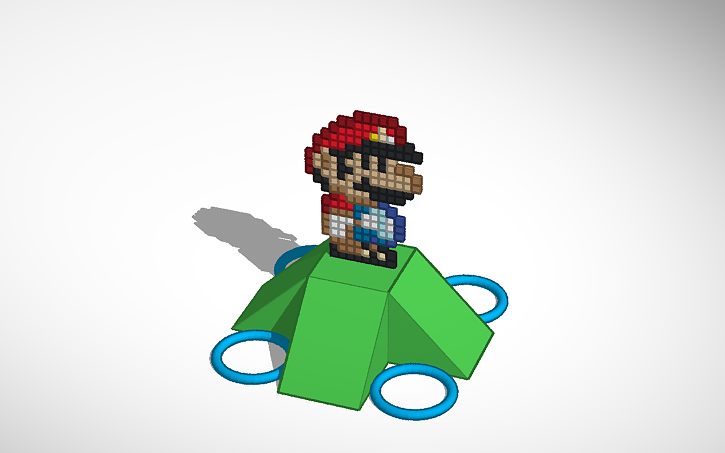 3D design Pixel Mario - Tinkercad