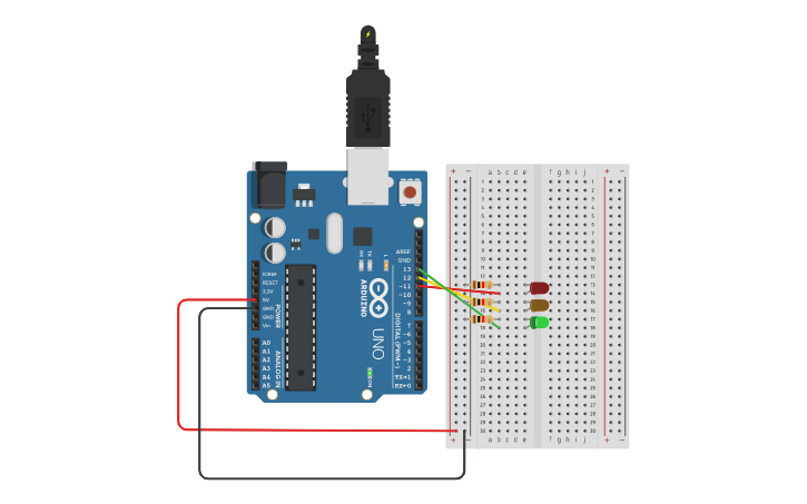 Circuit design Arduino 7 | Tinkercad