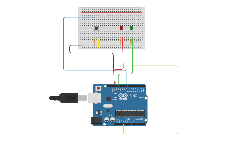 Circuit design boton - Tinkercad