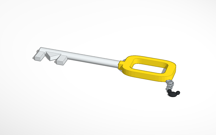 3D design a simple keyblade from kingdom hearts - Tinkercad