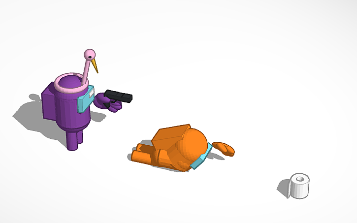 Among Us Purple Imposter Gun Kill Tinkercad