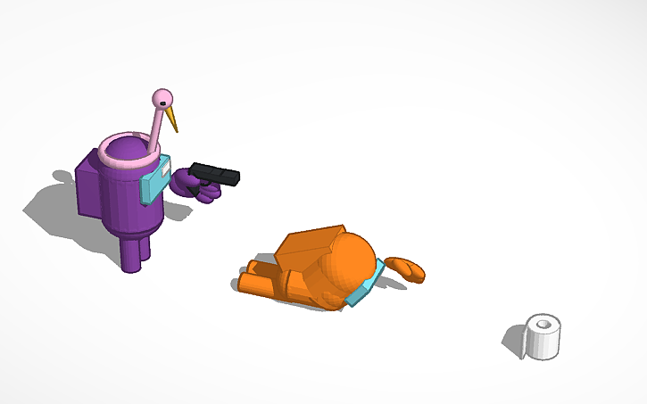 Among Us Purple Imposter Gun Kill Tinkercad Among Us Purple Imposter Gun Kill Tinkercad
