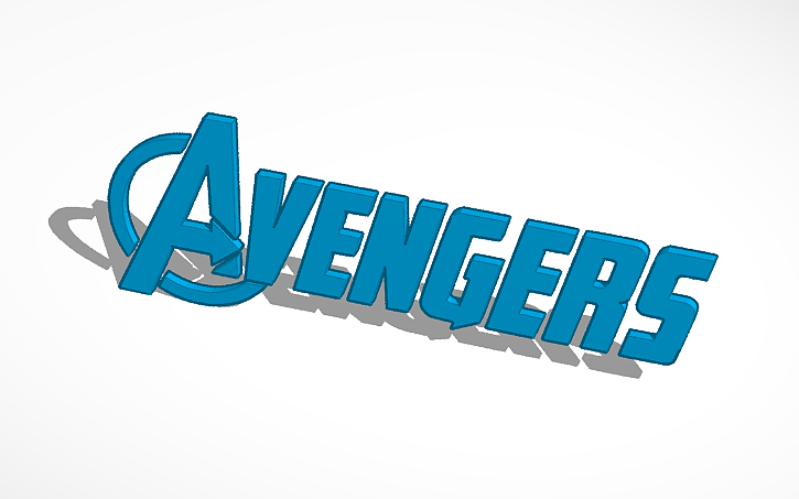 3d Design Avengers Logo Tinkercad