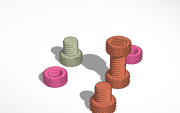 3D Design Screw And Nut BRYNN Tinkercad