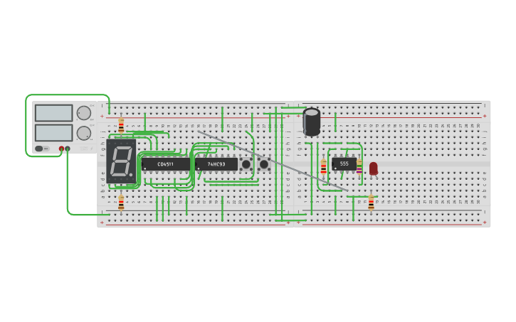 Circuit design time counter | Tinkercad