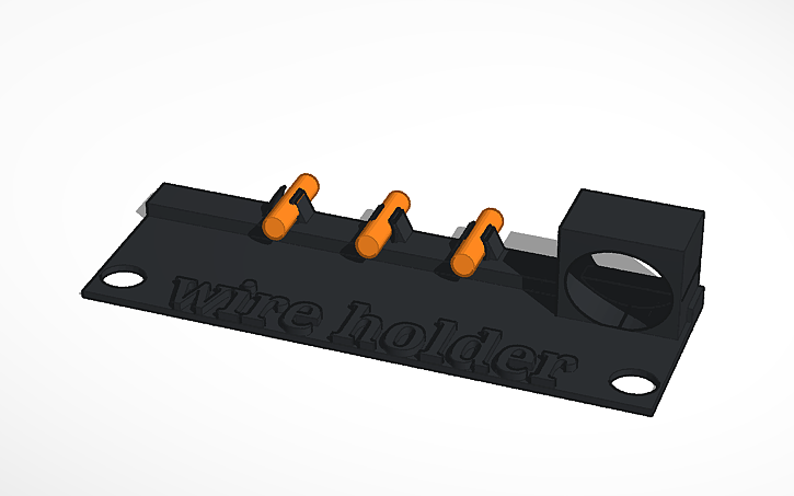 3D design wire holder | Tinkercad