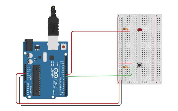 Circuit design Program a button - Tinkercad