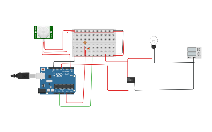 Circuit design Automatic light - Tinkercad