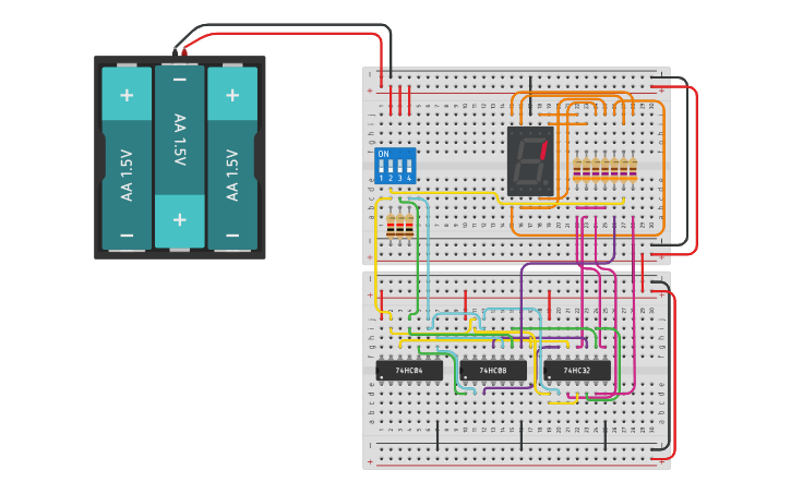 Circuit Design Circuito Decodificador De 7 Segmentos Tinkercad