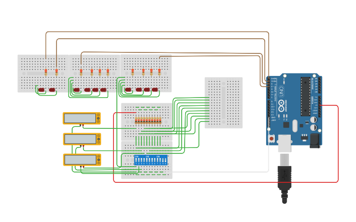Circuit design Decodificador | Tinkercad
