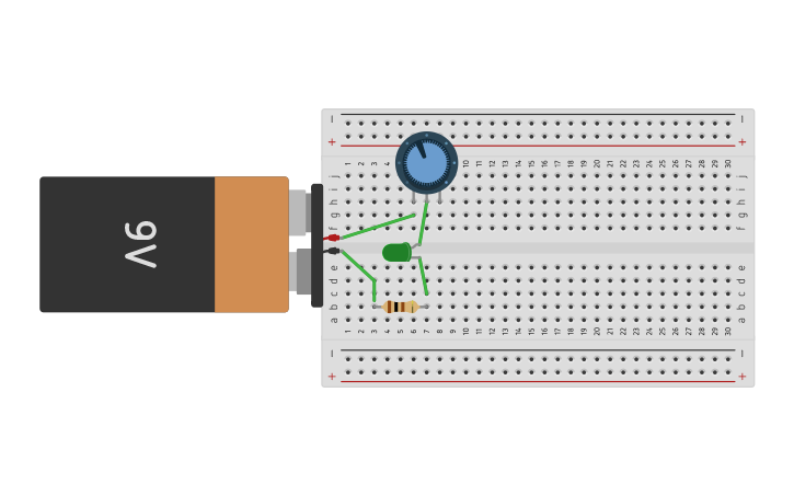 Circuit design Potentiometer | Tinkercad