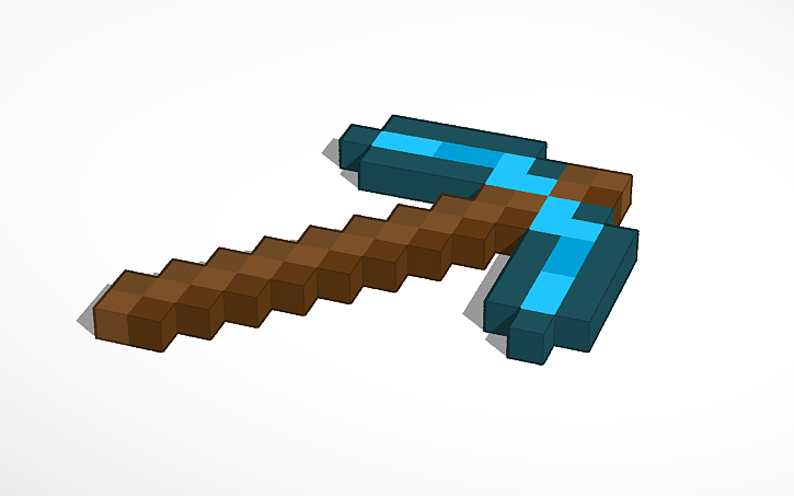 3D design Minecraft Pickaxe - Tinkercad