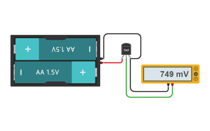 Circuit design jak działa czujnik temperatury? - Tinkercad