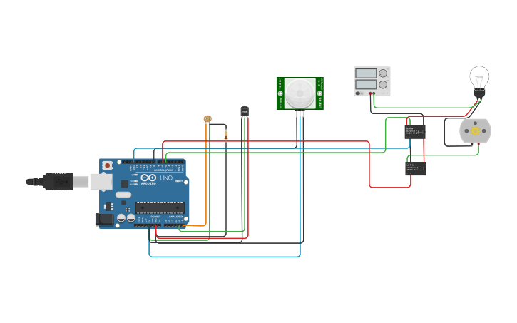 Circuit design Project: Smart Home - Tinkercad