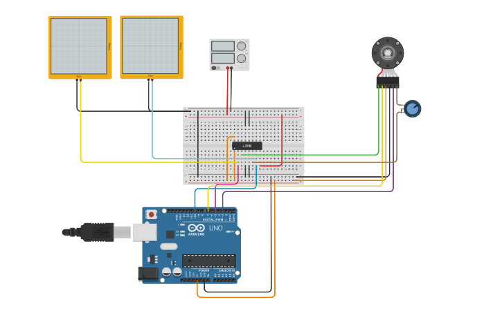 Circuit design DC Motor RPM PID - Tinkercad