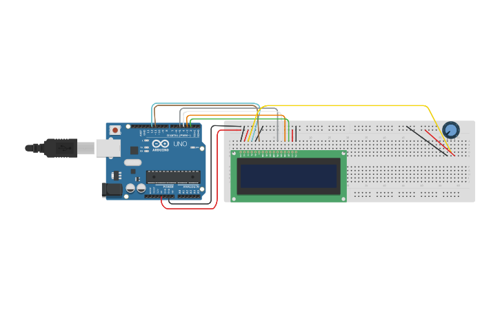 Circuit design Arduino LCD - Tinkercad