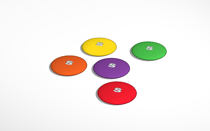 3d design giant skittles taste the rainbow tinkercad