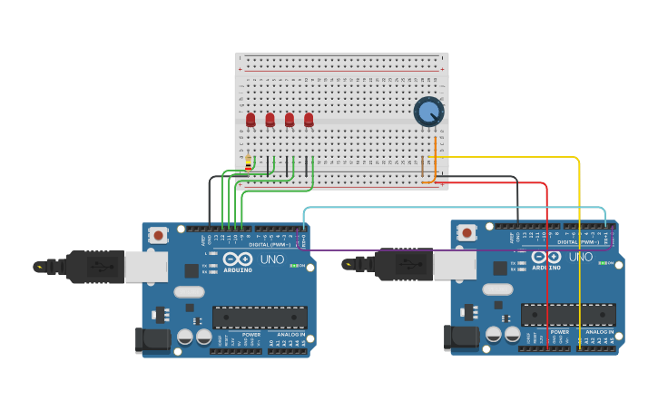 Circuit design UART - Tinkercad