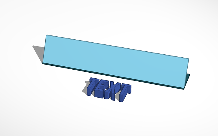 3D design Name Plate - Tinkercad