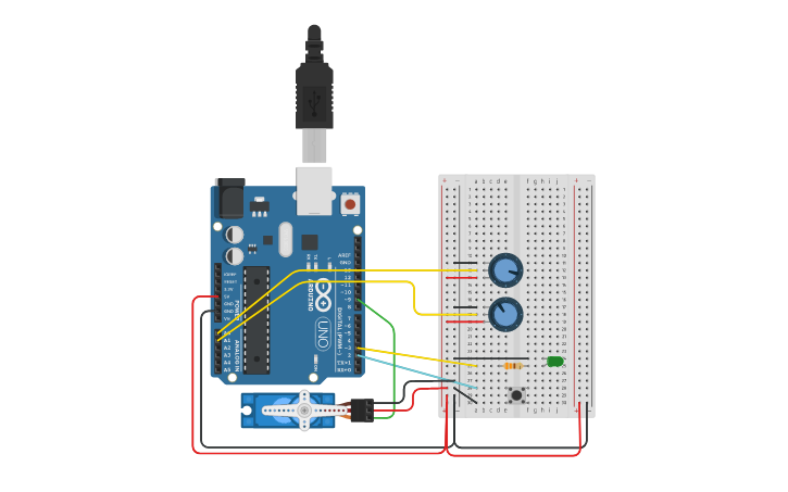 Circuit design ME430 PreClass MATLAB App Designer Arduino Side - Tinkercad