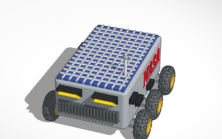 Simple Rover Tinkercad 3D design Lunar rover - Tinkercad