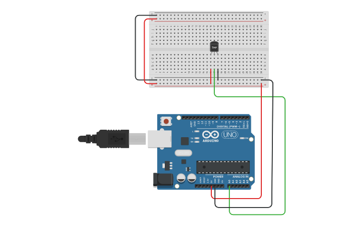 Circuit Design Tinkercad 2b Temperature Sensor Arduino On Tinkercad Tinkercad 9207