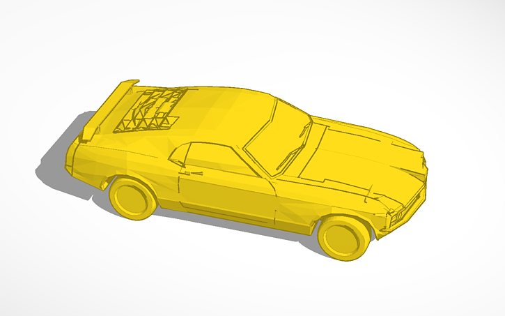 3D design 1970's Mustang - Tinkercad