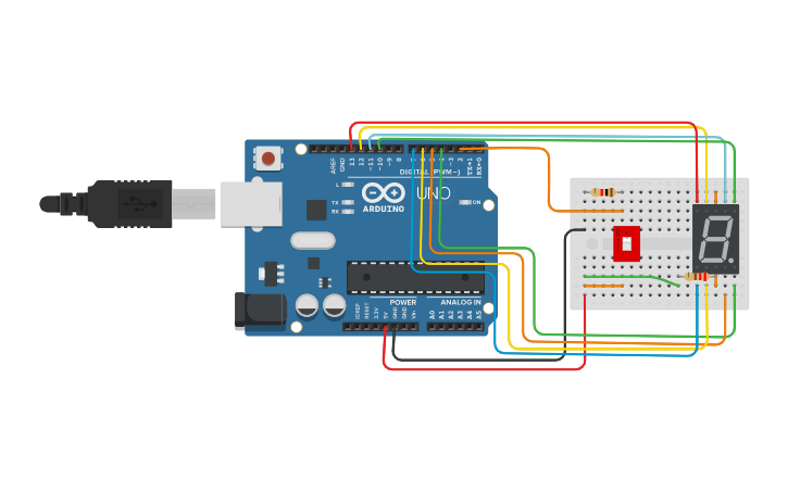 Circuit design Display 7 Segmentos con Arduino _ Ánodo - Tinkercad