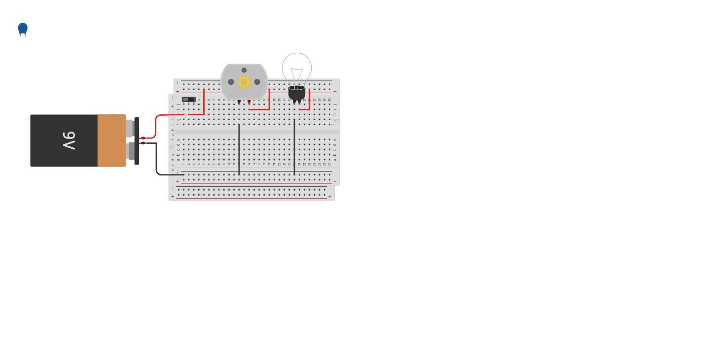 Circuit design Montaje en protoboard - Tinkercad