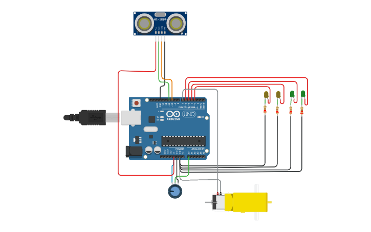 Circuit design CLASE DE ARDUINO - Tinkercad