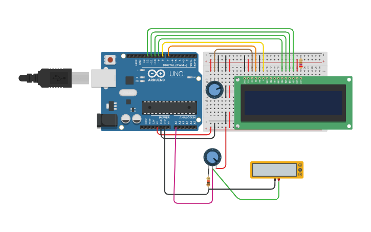 Circuit design arduino lcd - Tinkercad