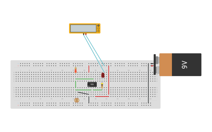 Circuit design Darkness sensor - Tinkercad