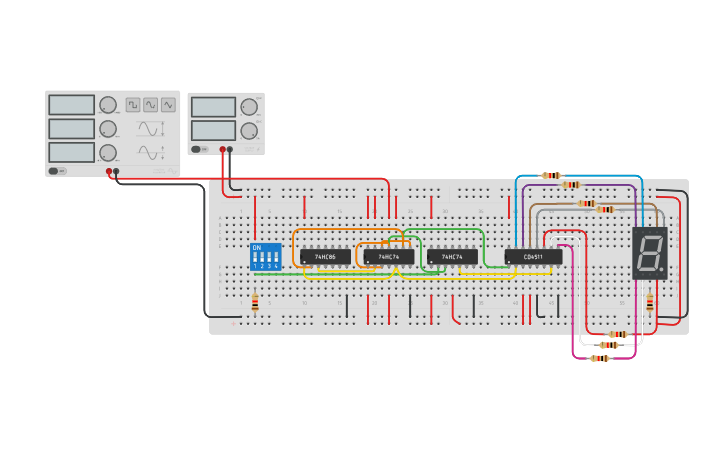Circuit design Activity 5.1 Synchronous Sequential Circuit | Tinkercad