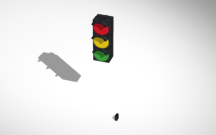 3d traffic light on tinkercad