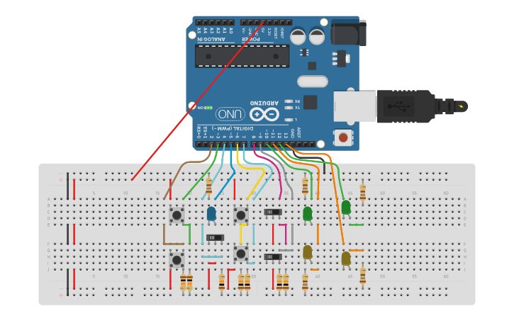 Circuit design Montacargas - Tinkercad