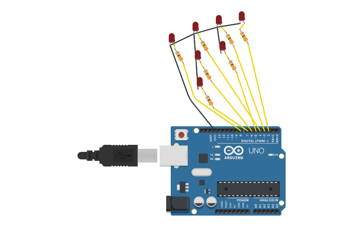 Circuit design Q-Learning Algorithm with Arduino - Tinkercad