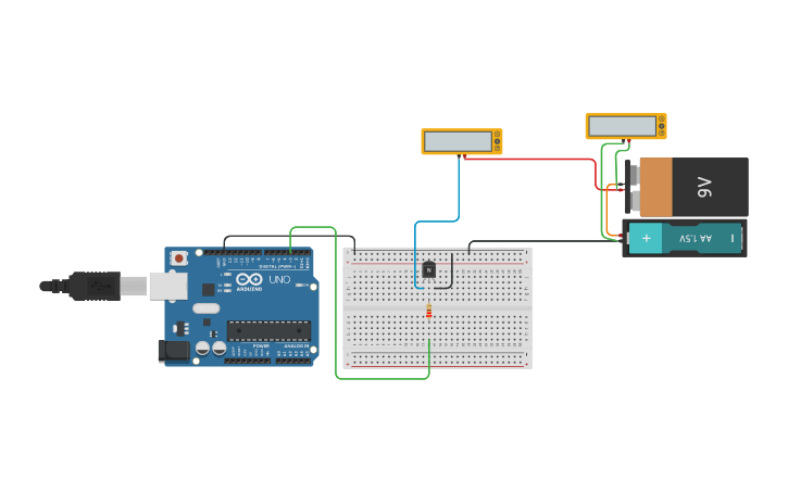 Circuit design voltage control - Tinkercad
