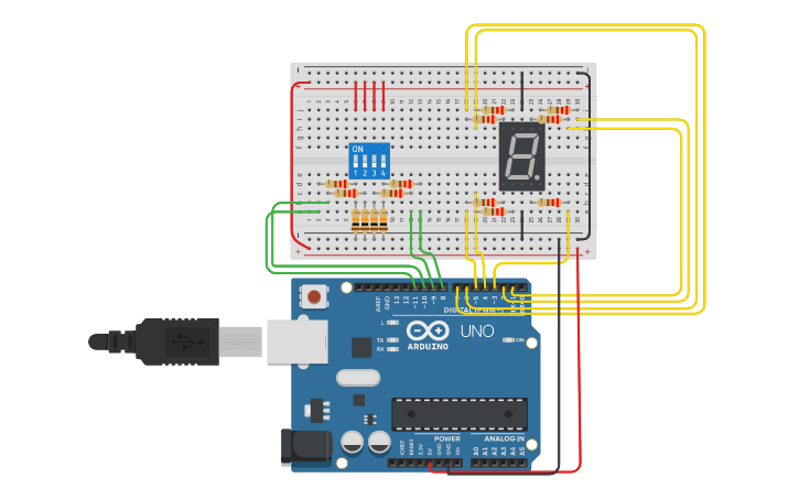 Circuit design Bússola-Arduino - Tinkercad