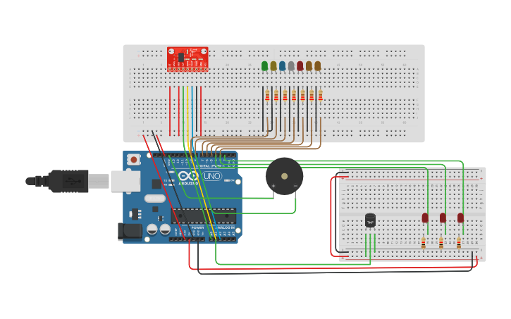 Accelerometer Sensor Function Drawing/design Circuit design Accelerometer Sensor Final - Tinkercad