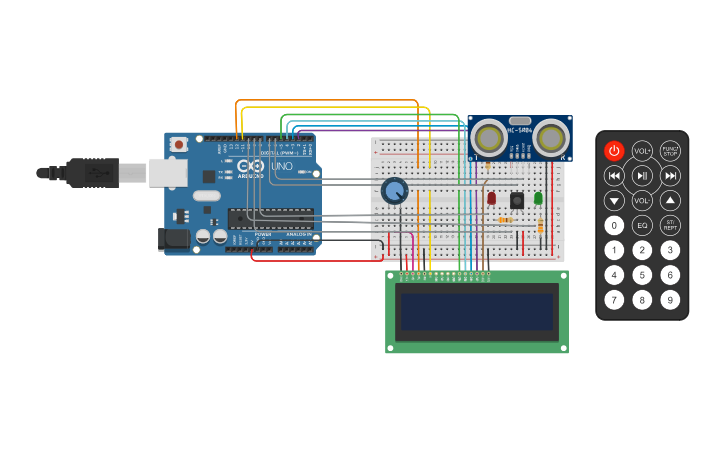 Circuit design Arduino Distance Calculator Challenge - Tinkercad