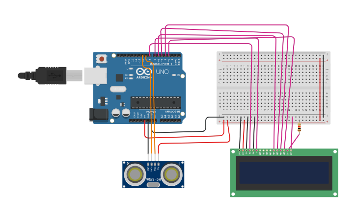 Circuit design smart rainfall measurement system | Tinkercad